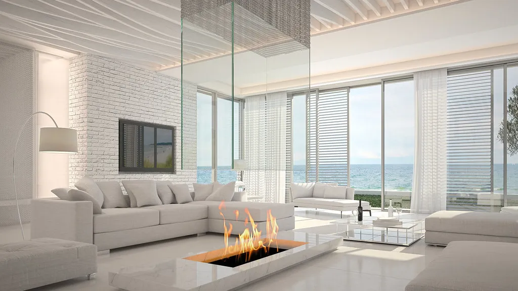 A bright suite looking out over the sea